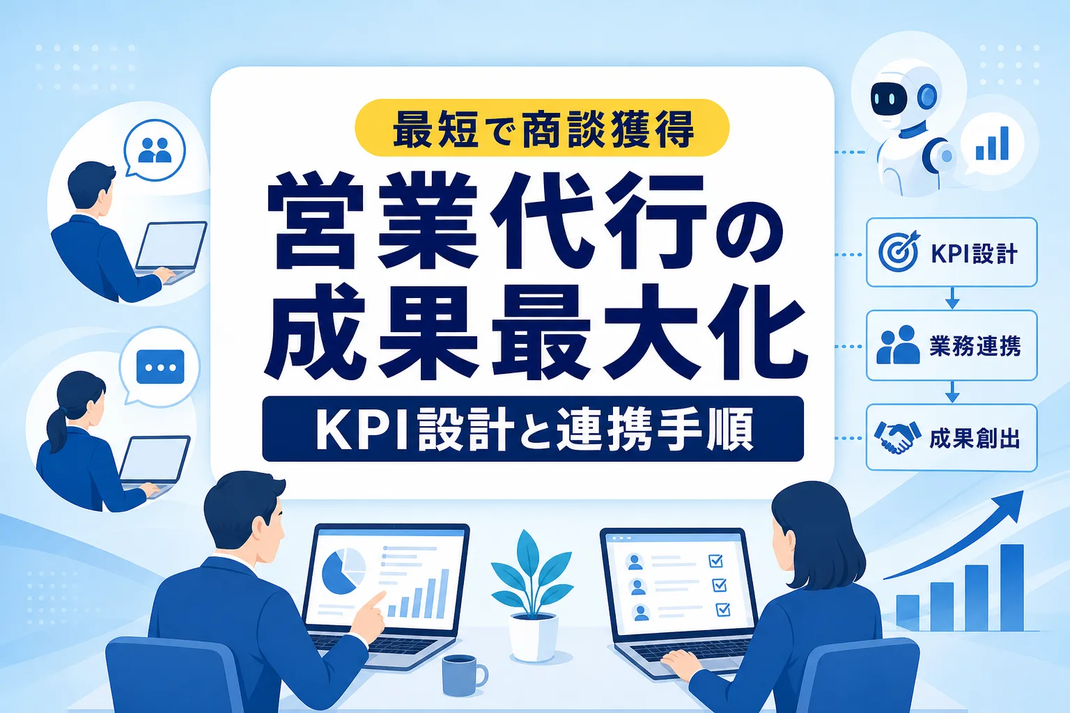 【最短で商談獲得】営業代行の成果を最大化するKPI設計と連携手順